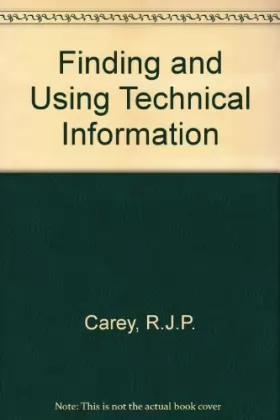 Couverture du produit · Finding and Using Technical Information
