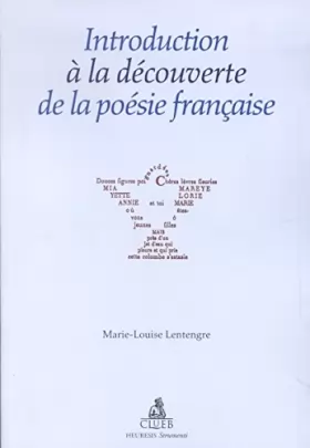 Couverture du produit · Introduction à la découverte de la poésie française