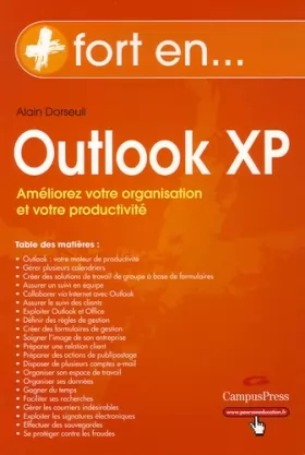 Couverture du produit · Outlook XP: Améliorez votre organisation et votre productivité