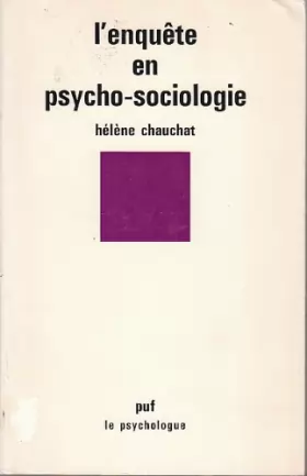Couverture du produit · L'Enquête en psycho-sociologie