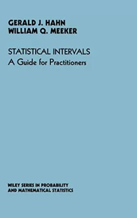 Couverture du produit · Statistical Intervals: A Guide for Practitioners