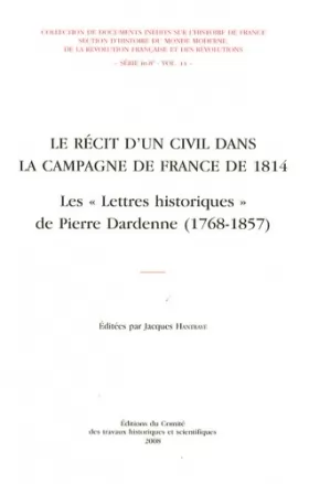 Couverture du produit · RECIT D UN CIVIL DANS LA CAMPAGNE DE FRANCE DE 1814