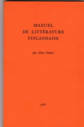 Couverture du produit · Manuel de littérature finlandaise.