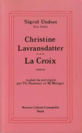 Couverture du produit · Christine Lavransdatter Tome 3 : La croix