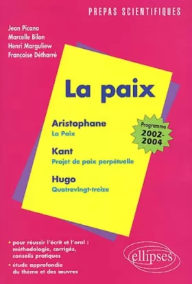 Couverture du produit · La paix : Programme 2002-2004