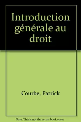 Couverture du produit · Introduction générale au droit