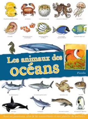 Couverture du produit · Les animaux des océans : Avec un panorama, plus de 80 autocollants et une planche de pochoirs