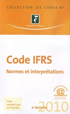 Couverture du produit · Code IFRS 2010 : Normes et interprétations