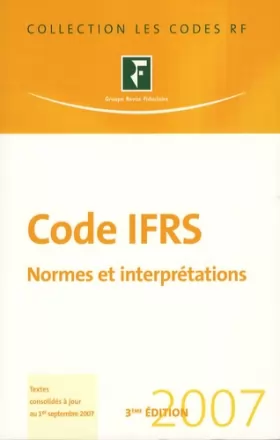 Couverture du produit · Code IFRS 2007 : Normes et interprétations