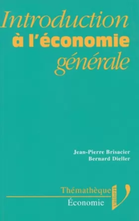 Couverture du produit · Introduction à l'économie générale