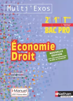 Couverture du produit · Economie-Droit 2e/1re/Tle Bac Pro Tertiaires