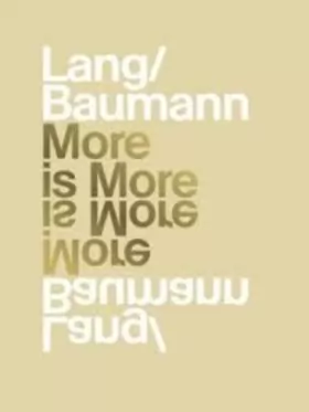 Couverture du produit · Lang/Baumann: More is More