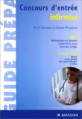 Couverture du produit · Concours d'entrée infirmier