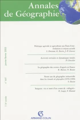 Couverture du produit · Annales de géographie - n° 641 (1/2005)