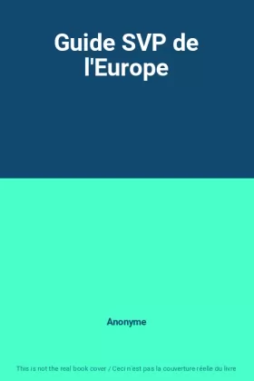 Couverture du produit · Guide SVP de l'Europe