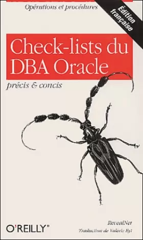 Couverture du produit · Check-lists du DBA Oracle
