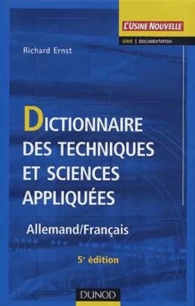 Couverture du produit · Dictionnaire des techniques et sciences appliquées : Allemand - Français