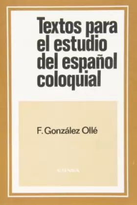 Couverture du produit · Textos para el estudio del español coloquial