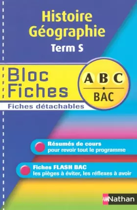 Couverture du produit · BLOC FICHES ABC HIS-GEO TERM S