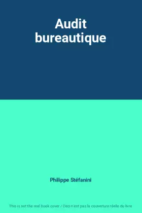 Couverture du produit · Audit bureautique
