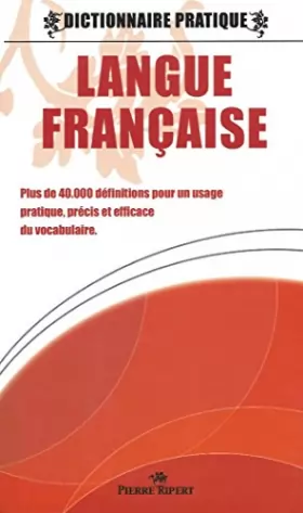Couverture du produit · DICTIONNAIRE PRATIQUE LANGUE FRANCAISE (POCHE)