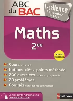 Couverture du produit · ABC du BAC Excellence Maths 2de