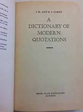 Couverture du produit · The Penguin Dictionary Of Modern Quotations