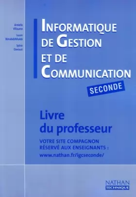 Couverture du produit · INFORMATIQUE DE GESTION ET DE COMMUNICATION SECONDE 2002