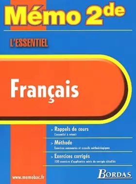 Couverture du produit · MEMO ESSENTIEL FRANCAIS 2NDE    (Ancienne Edition)