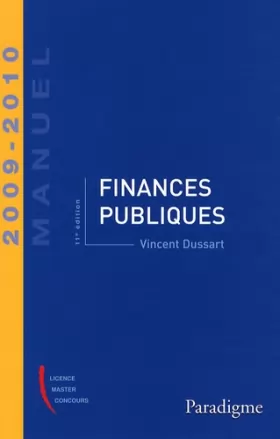 Couverture du produit · Finances publiques 2009-2010