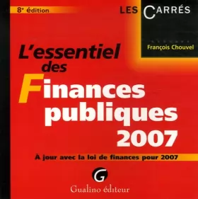 Couverture du produit · L'essentiel des Finances publiques 2007