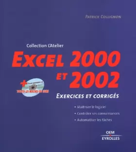Couverture du produit · Excel 2000 et 2002 : Exercices et corrigés