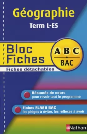 Couverture du produit · BLOC FICHES ABC GEOG TERM L ES