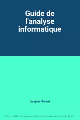 Couverture du produit · Guide de l'analyse informatique