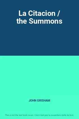 Couverture du produit · La Citacion / the Summons