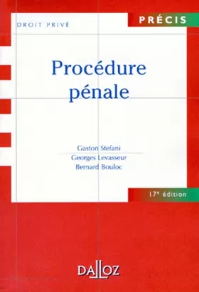 Couverture du produit · Procédure pénale, 17e édition