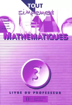 Couverture du produit · Maths, 3ème (Livre du professeur)