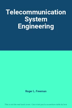 Couverture du produit · Telecommunication System Engineering