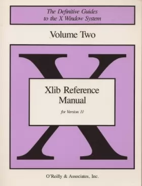 Couverture du produit · XLIB Reference Manual: For Version II