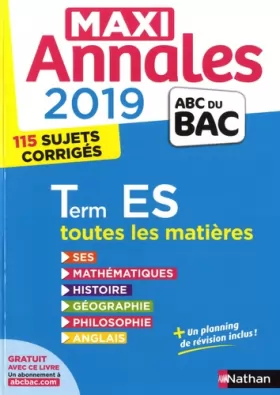 Couverture du produit · Maxi Annales ABC du Bac 2019 - Terminale ES (28)