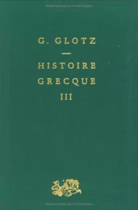 Couverture du produit · Histoire grecque, tome III