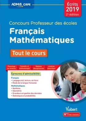 Couverture du produit · Concours Professeur des écoles (CRPE) - Tout le cours - Français et Mathématiques: Écrits 2019