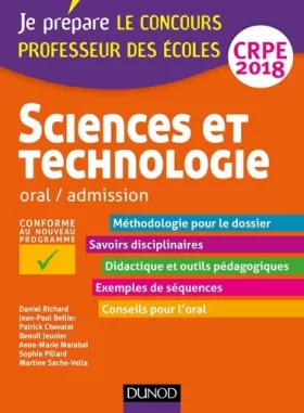 Couverture du produit · Sciences et technologie - Professeur des écoles - Oral, admission - CRPE 2018 (2018)