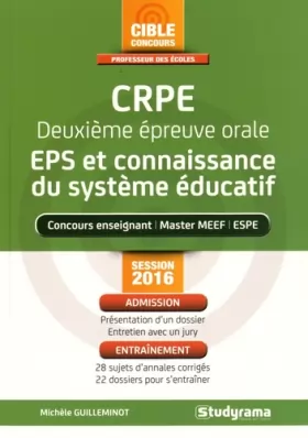 Couverture du produit · CRPE, deuxième épreuve orale : EPS et connaissance du système éducatif