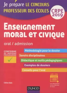 Couverture du produit · Enseignement moral et civique - Oral, admission - CRPE 2019