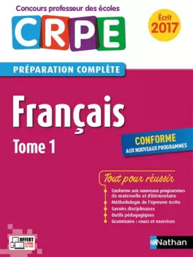 Couverture du produit · Français - Tome 1 - CRPE 2017