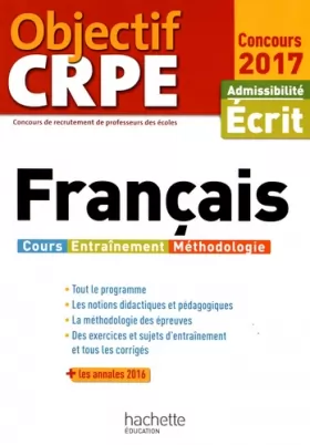 Couverture du produit · Objectif CRPE Français - 2017