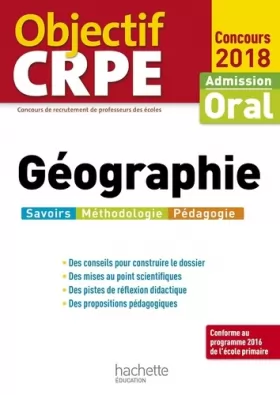 Couverture du produit · Objectif Crpe Géographie 2018