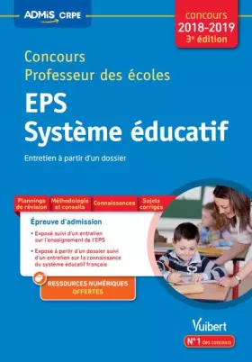 Couverture du produit · Concours professeur des écoles EPS système éducatif entretien à partir dossier