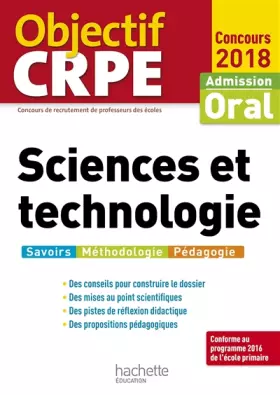 Couverture du produit · Objectif CRPE Sciences et technologie 2018